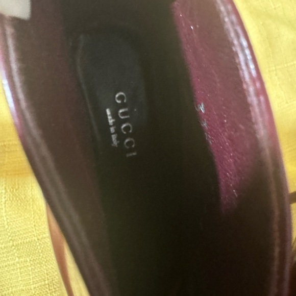 New Patent Leather shoes Gucci Pumps size 38 or 8 color burgundy - Picture 6 of 16